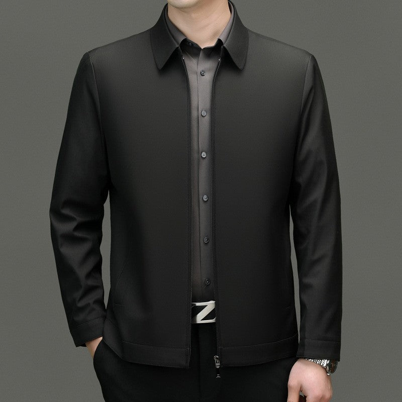 Enfärgad kavaj med affärsslag