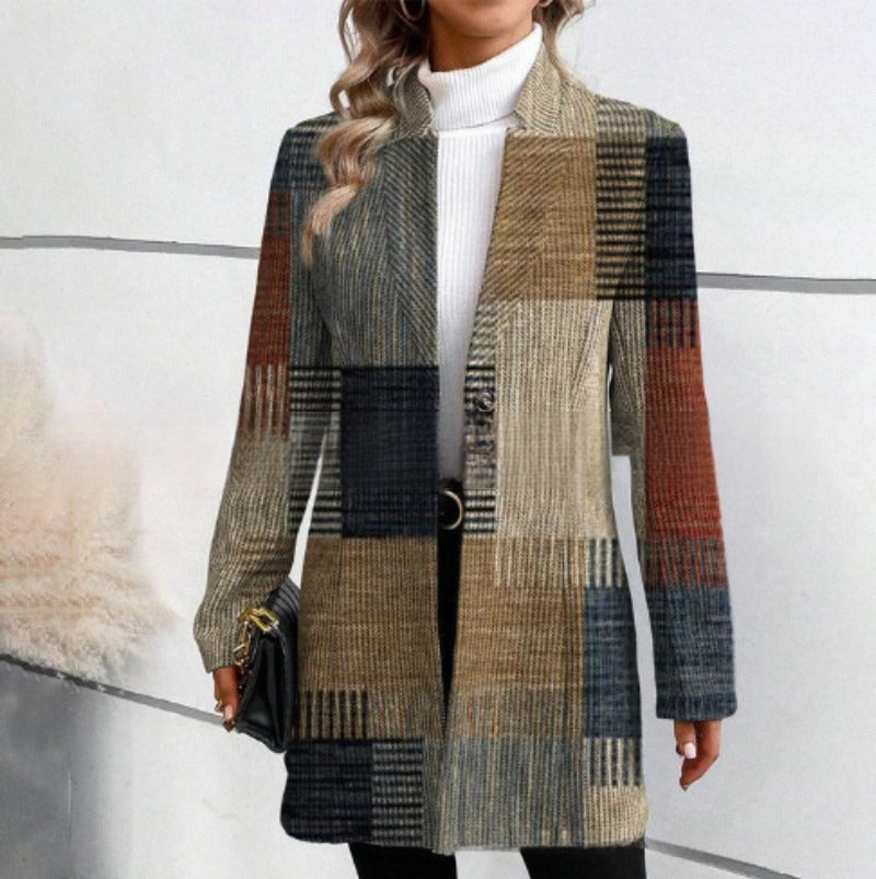 Rynkad trenchcoat med stel krage