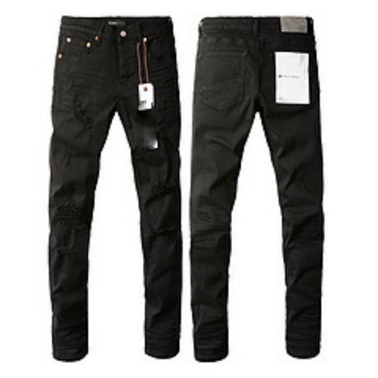 Slim fit jeans med huva