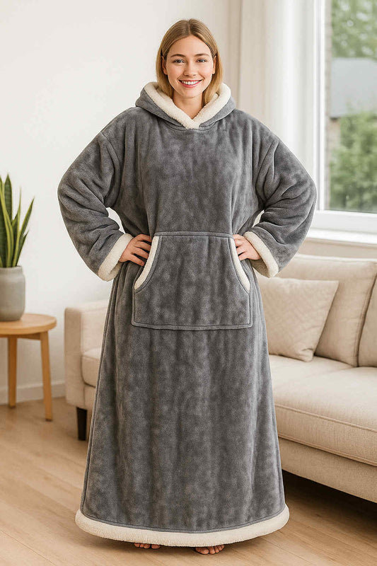 Moln – mjuk TV-filt med päls