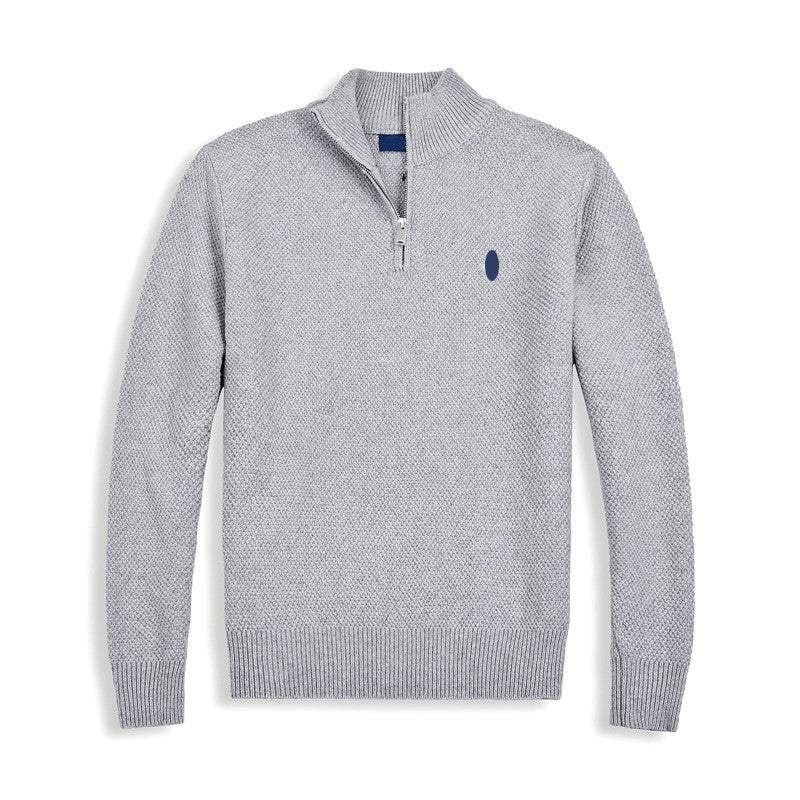 Stickad tröja med ståkrage