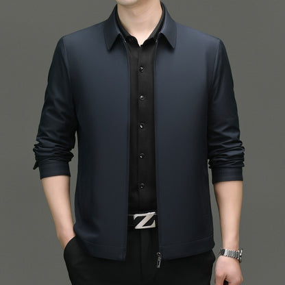 Enfärgad kavaj med affärsslag