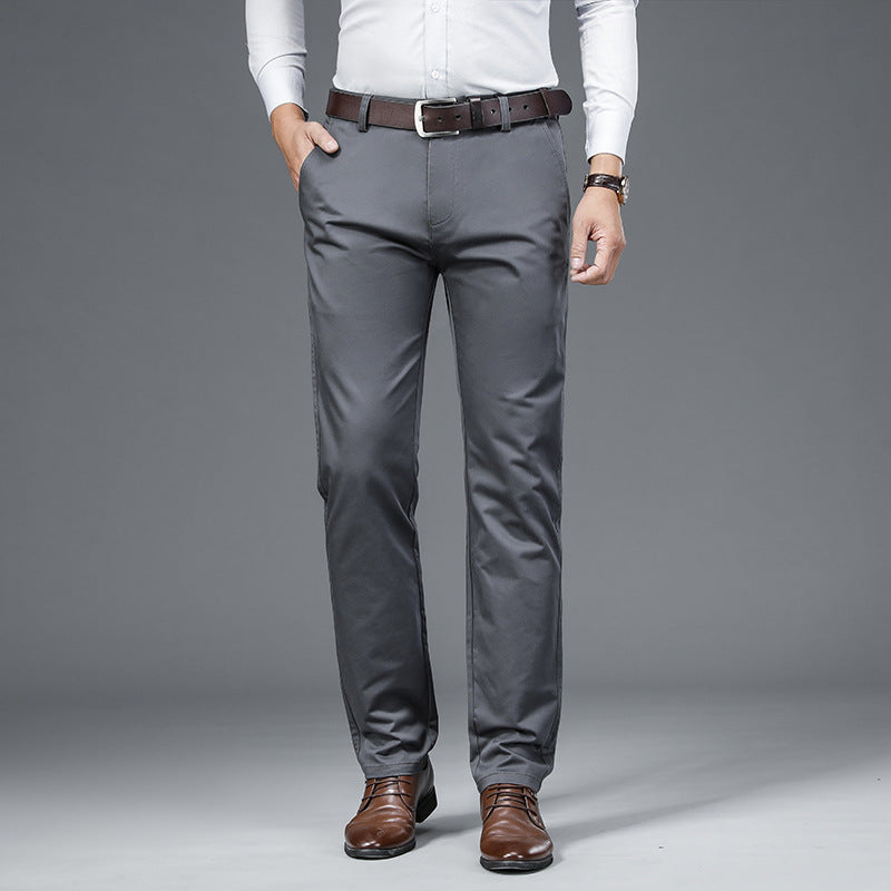 Herrarnas raka fritidsbyxor med hög midja