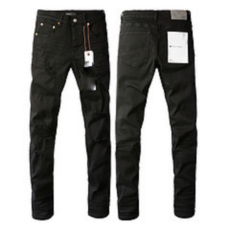 Slim fit jeans med huva