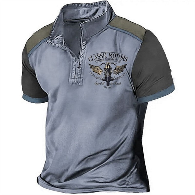 Vintage kortärmad herrpikétröja