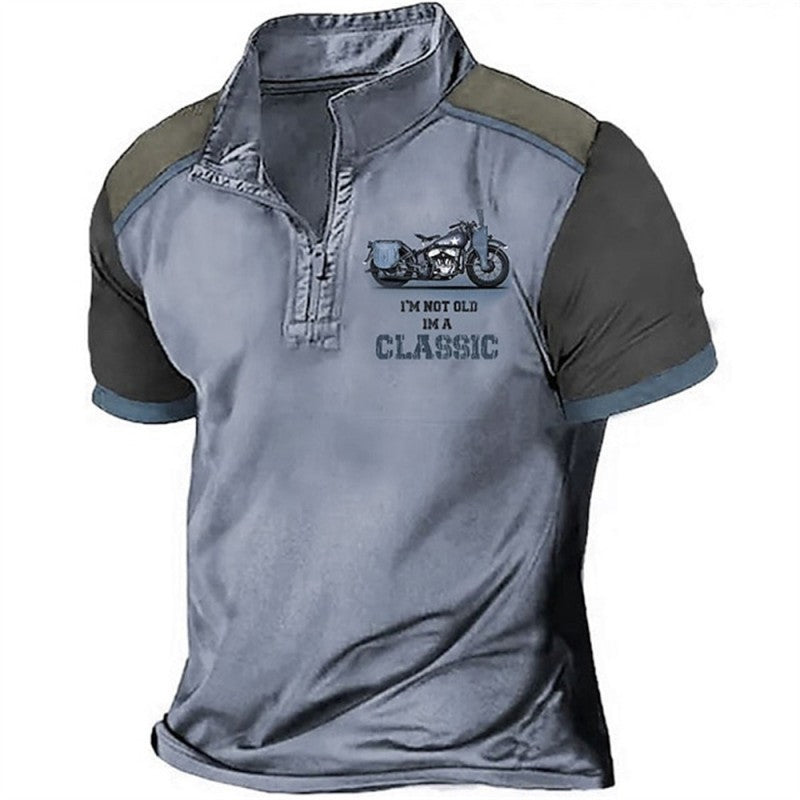 Vintage kortärmad herrpikétröja