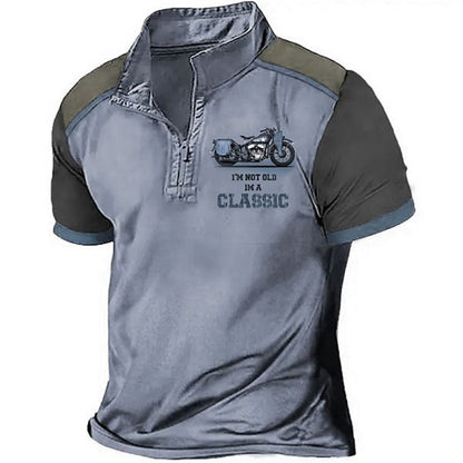 Vintage kortärmad herrpikétröja