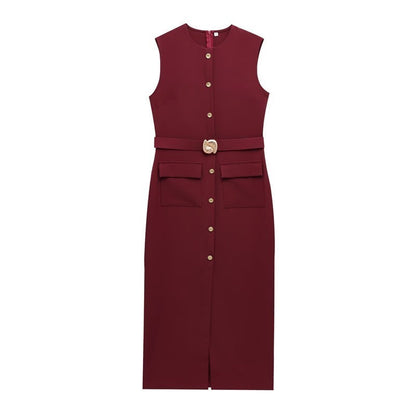 Klänning med bälte