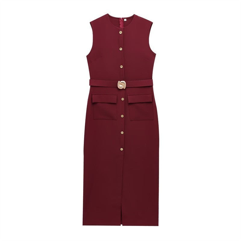 Klänning med bälte